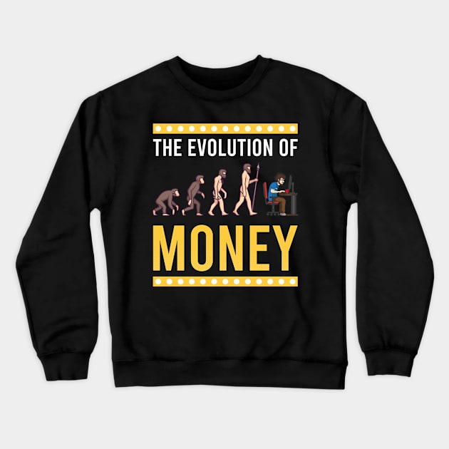 Crypto Currency Shirt | Evolution of Money Crewneck Sweatshirt by Gawkclothing